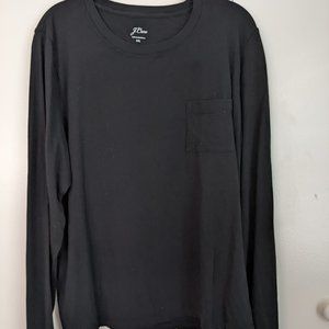 JCrew Essential Pocket Longsleeve Tee black XXL